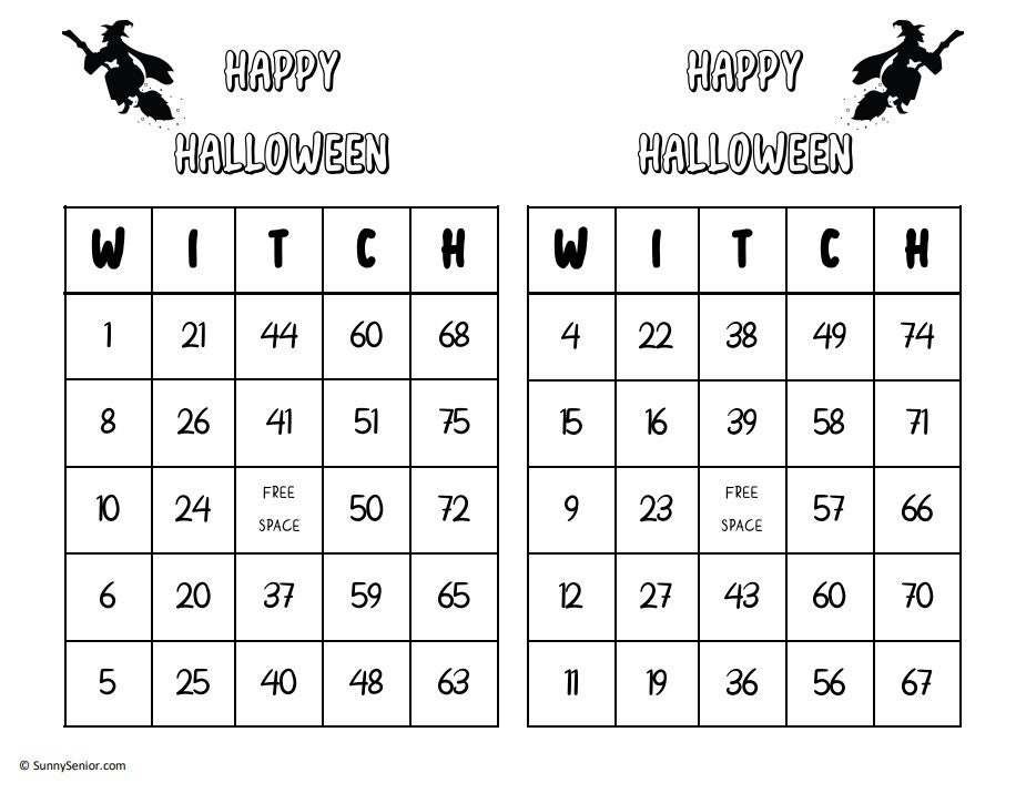 Halloween Party Printable Bingo Cards - Set of 1000 - Etsy