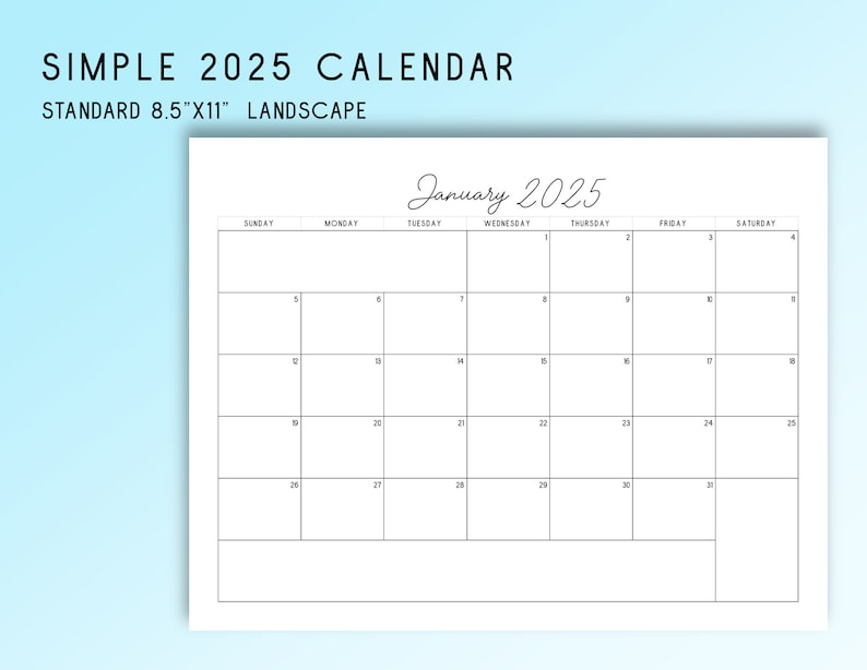 2025 Delightful Printable Calendar - Etsy
