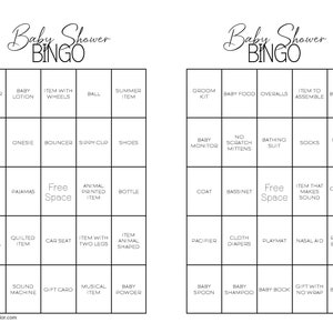 Printable Baby Shower Gift Bingo: A Fun Twist on Gift Giving - Etsy