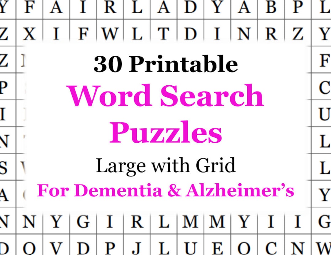 Brain Teasers A Printable Collection of Easy Word Search Puzzles for