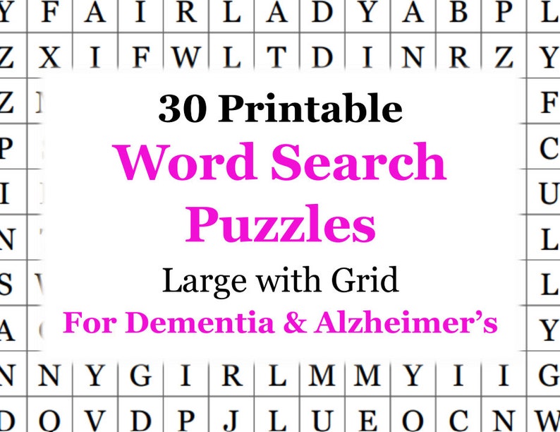 Brain Teasers: A Printable Collection of Easy Word Search Puzzles for ...