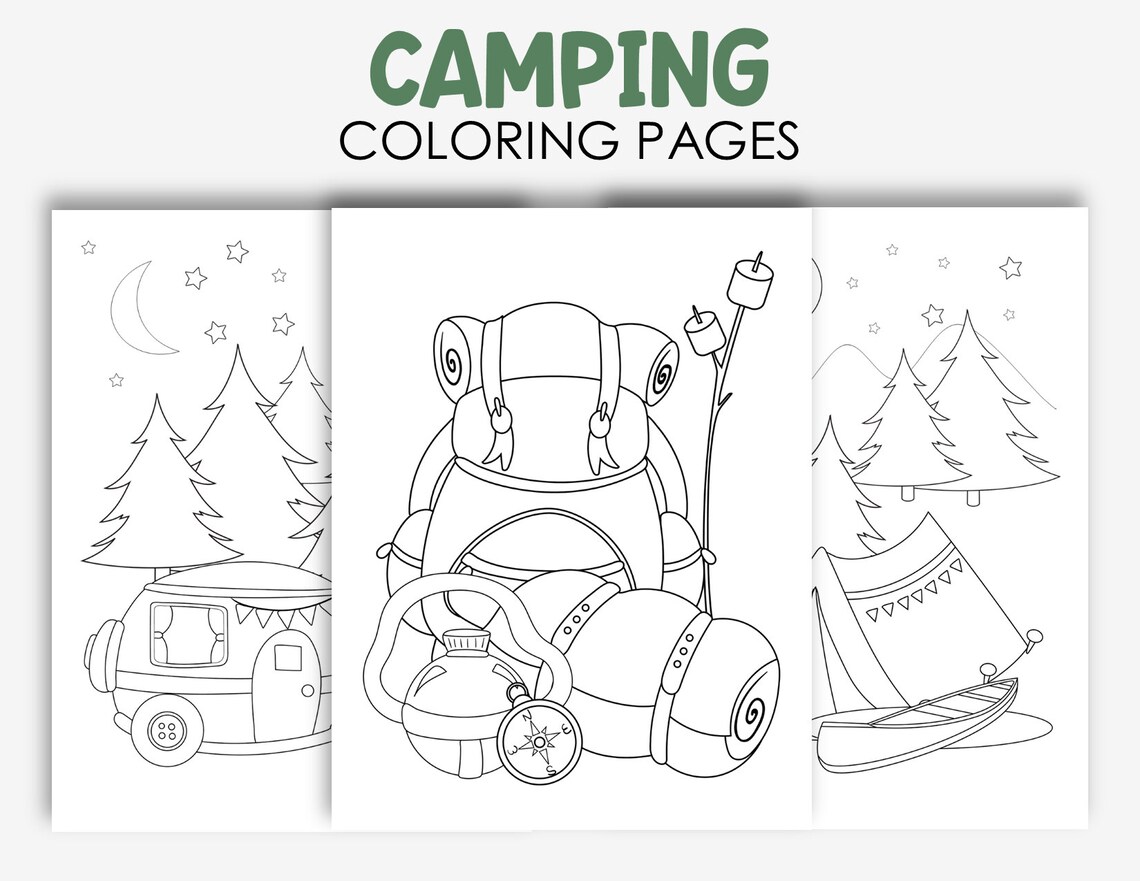 Printable Camping Coloring Pages - Fun for Nature Lovers of All Ages