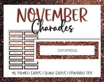 November Fun Charades: A Printable Game for a Thankful and Festive Celebration