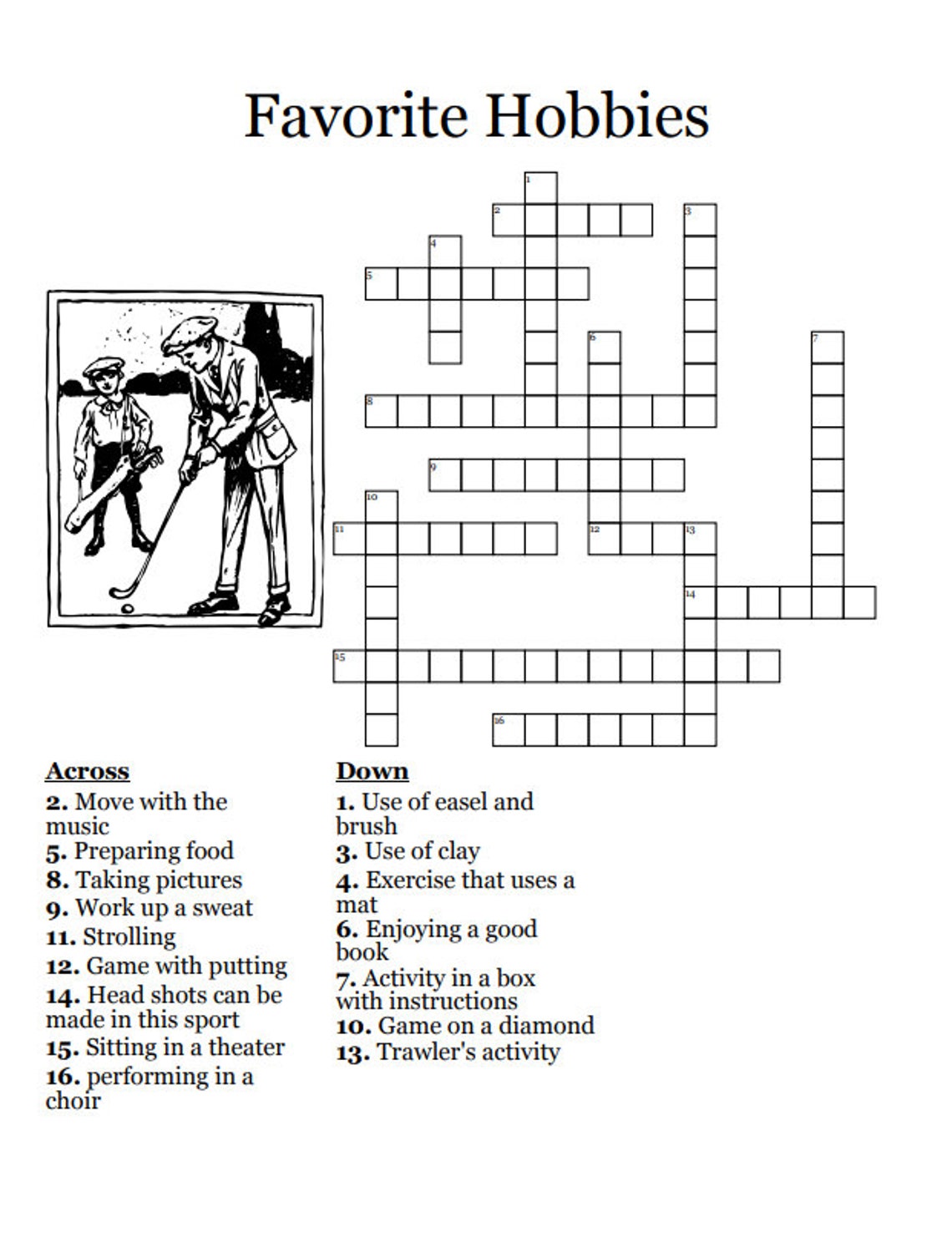 January Crossword Puzzles for Dementia Printable Brain Exercise for