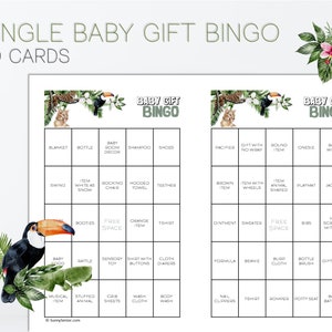 Bingo cadeau pour baby shower dans la jungle : le complément parfait à votre baby shower !