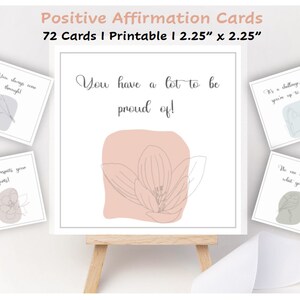 Positive Vibes Affirmationskarten - Ausdruckbares Set mit 72 inspirierenden Karten