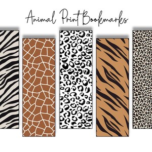 Printable Animal Print Bookmarks | Set of 10 Wild and Fun Designs for Book Lovers, Kids & Teachers