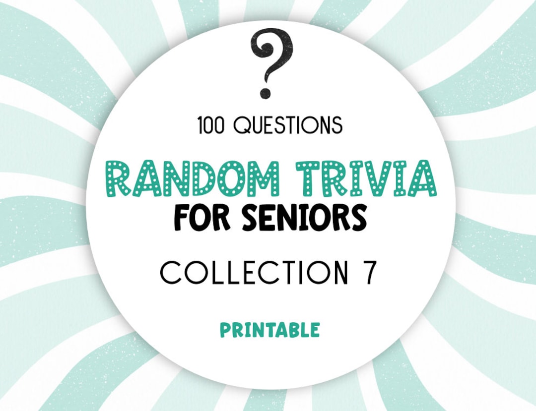 Printable Trivia for Seniors Keep Your Brain Sharp Etsy