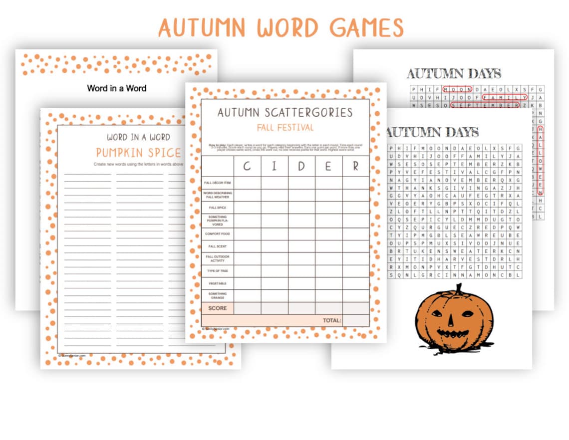 Autumn Harvest: A Printable Activity Bundle for Dementia Care - Etsy