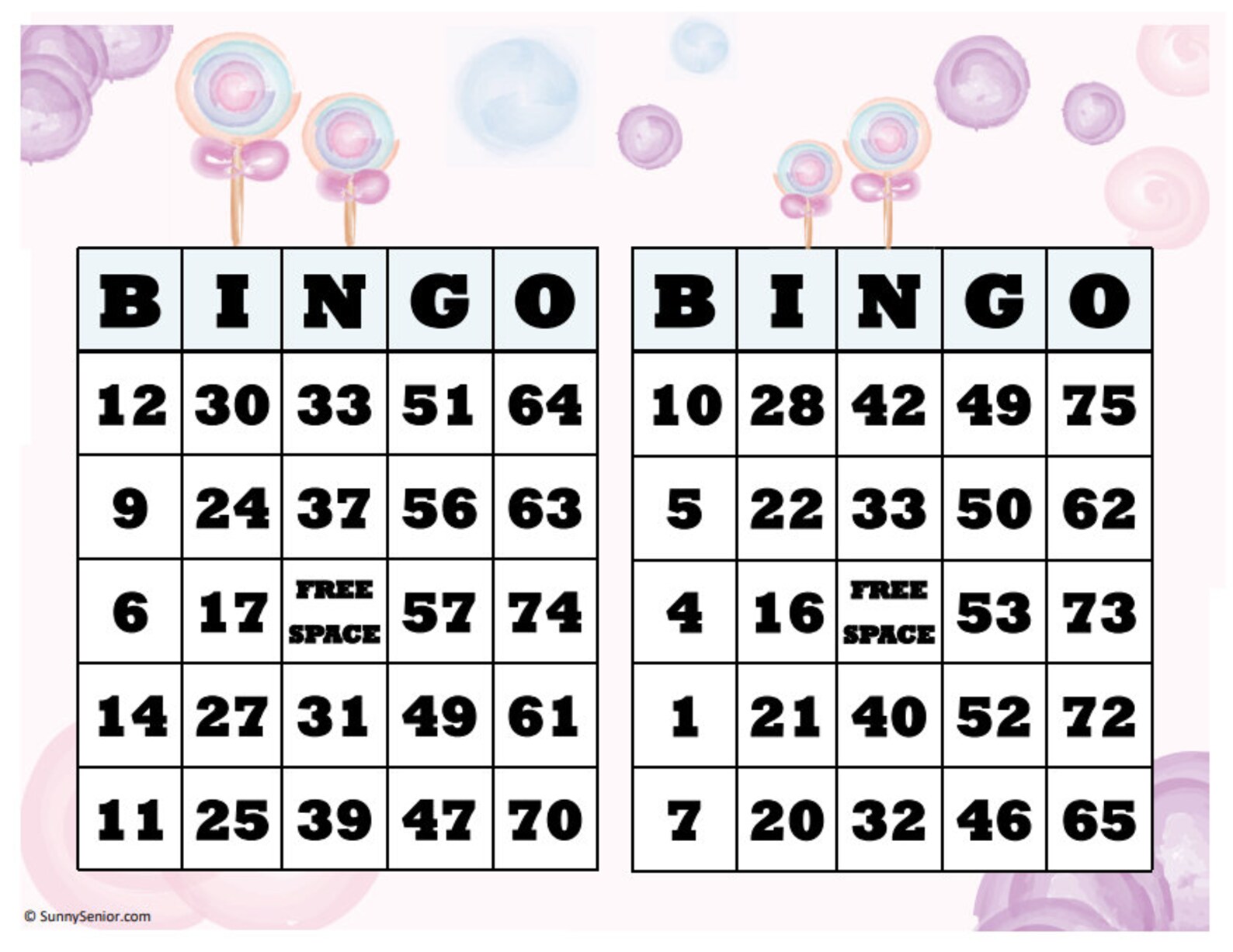 1000 Candy Bingo Cards &amp; Calling Cards Printable for Candy - Etsy