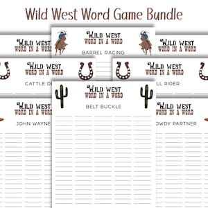 Wild West Word-in-a-Word Party Games Collection