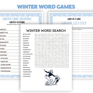 Winter Warm-up: A Printable Activity Bundle for Seniors - Etsy