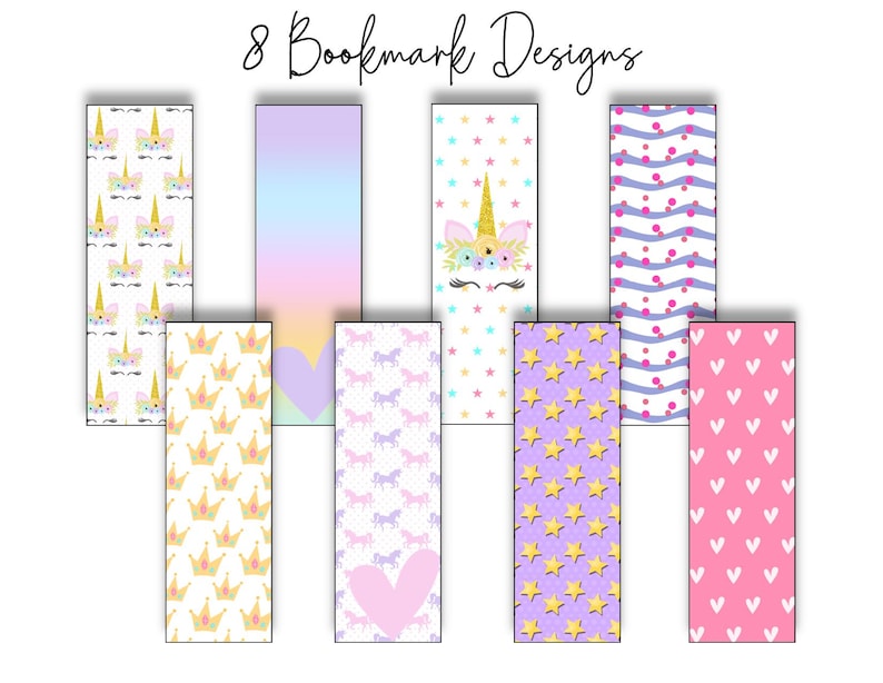 Printable Unicorn Bookmarks Magical and Whimsical Bookmarks for Kids
