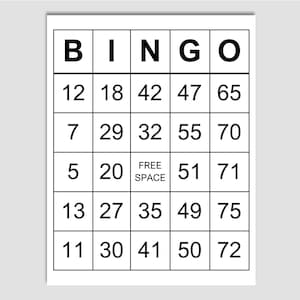 500 Jumbo Printable Bingo Cards – Instant PDF Download for Endless Fun!