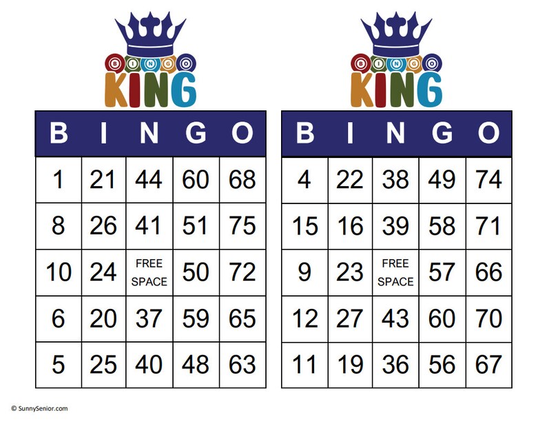 the Bingo King With These Printable Cards 1000 Pack Etsy