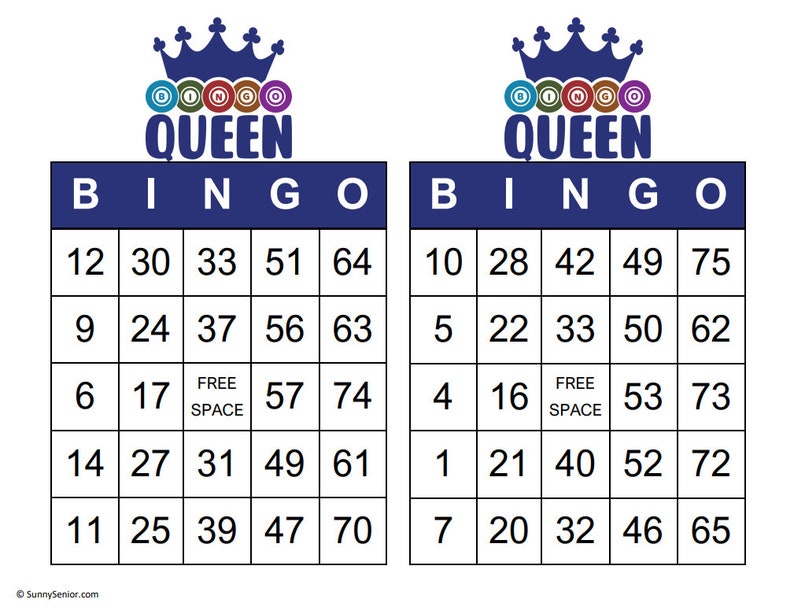 Bingo Queen Party Bingo Cards Printable With Calling Cards & Etsy