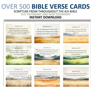 Cartões de encorajamento com versículos bíblicos para impressão - Mais de 500 escrituras KJV de diversos livros
