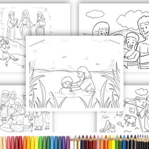 100 Faithful Fun - Printable Bible Coloring Pages Set