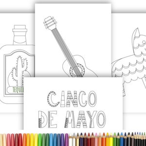 Cinco de Mayo Coloring Pages Printable EASY Activity for Fiesta