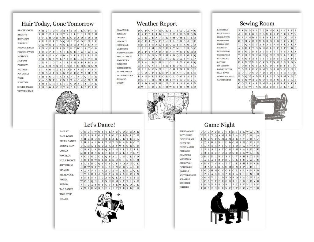 Brain Teasers A Printable Collection of Easy Word Search Puzzles for