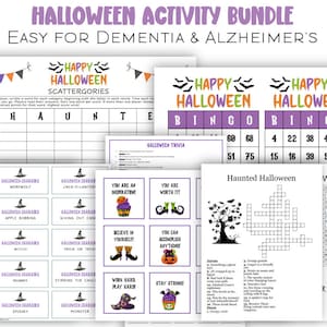 Trick or Treat: A Printable Halloween Bundle for Dementia Care