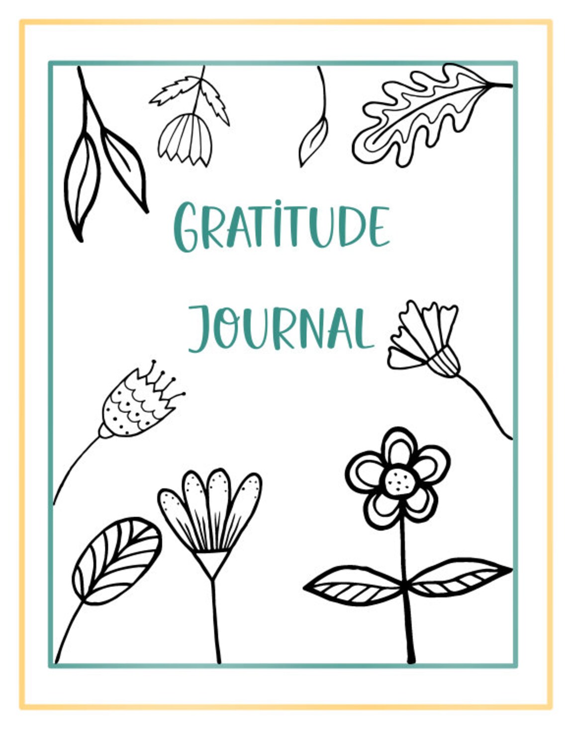 Gratitude Journal, Printable With Bullets &amp; Prompts - Etsy