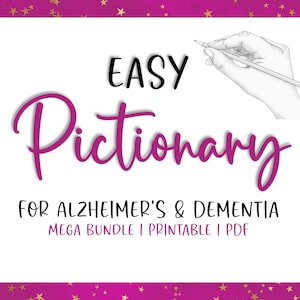 Printable Easy Pictionary: The Ultimate Drawing Game for dementia!