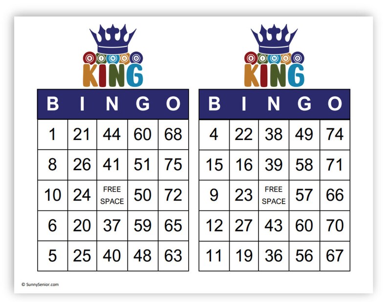 the Bingo King With These Printable Cards 1000 Pack Etsy