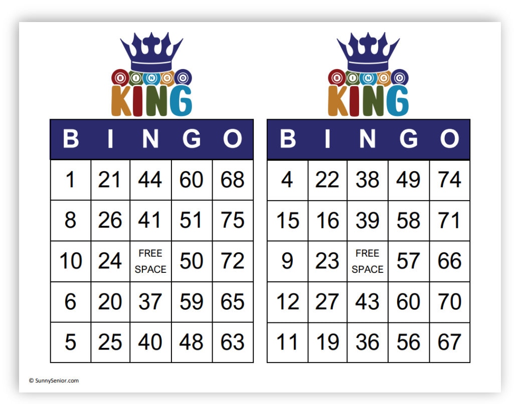 the Bingo King With These Printable Cards 1000 Pack Etsy