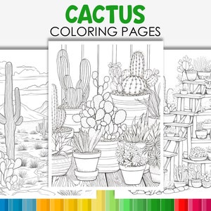 18 Printable Cactus Coloring Pages - Fun and Creative Desert Designs