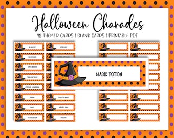 Halloween Charades on the Go: Print and Play
