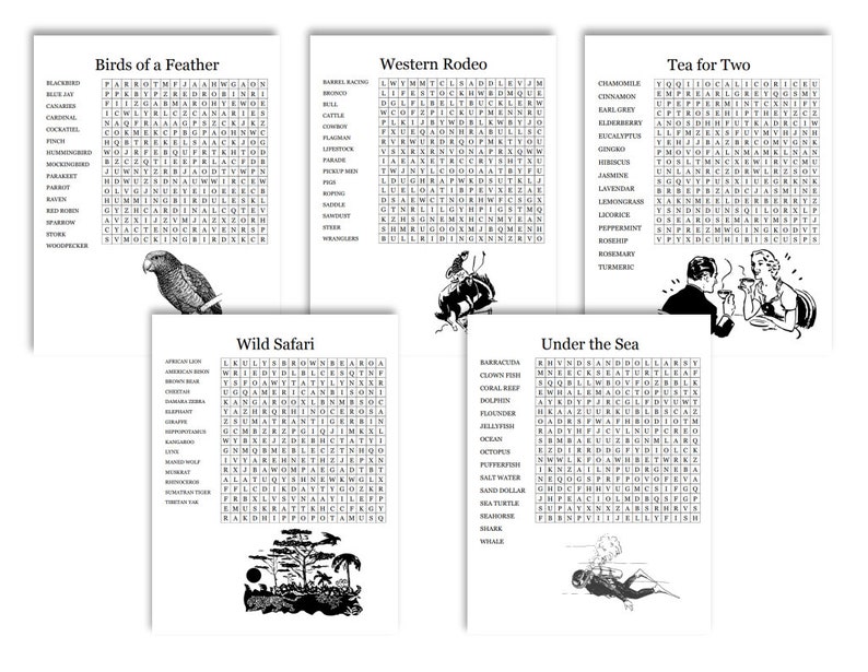 Brain Teasers: A Printable Collection of Easy Word Search Puzzles for ...