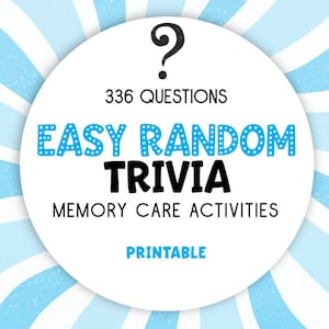 Memory Sparks: Printable Random Trivia for Dementia & Alzheimer&#39;s