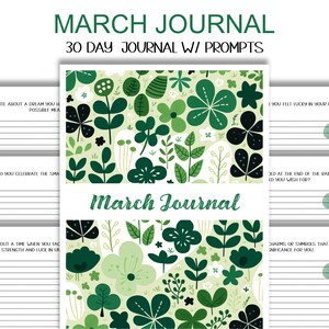 March Magic: 30-Day Printable Journal with Daily Prompts