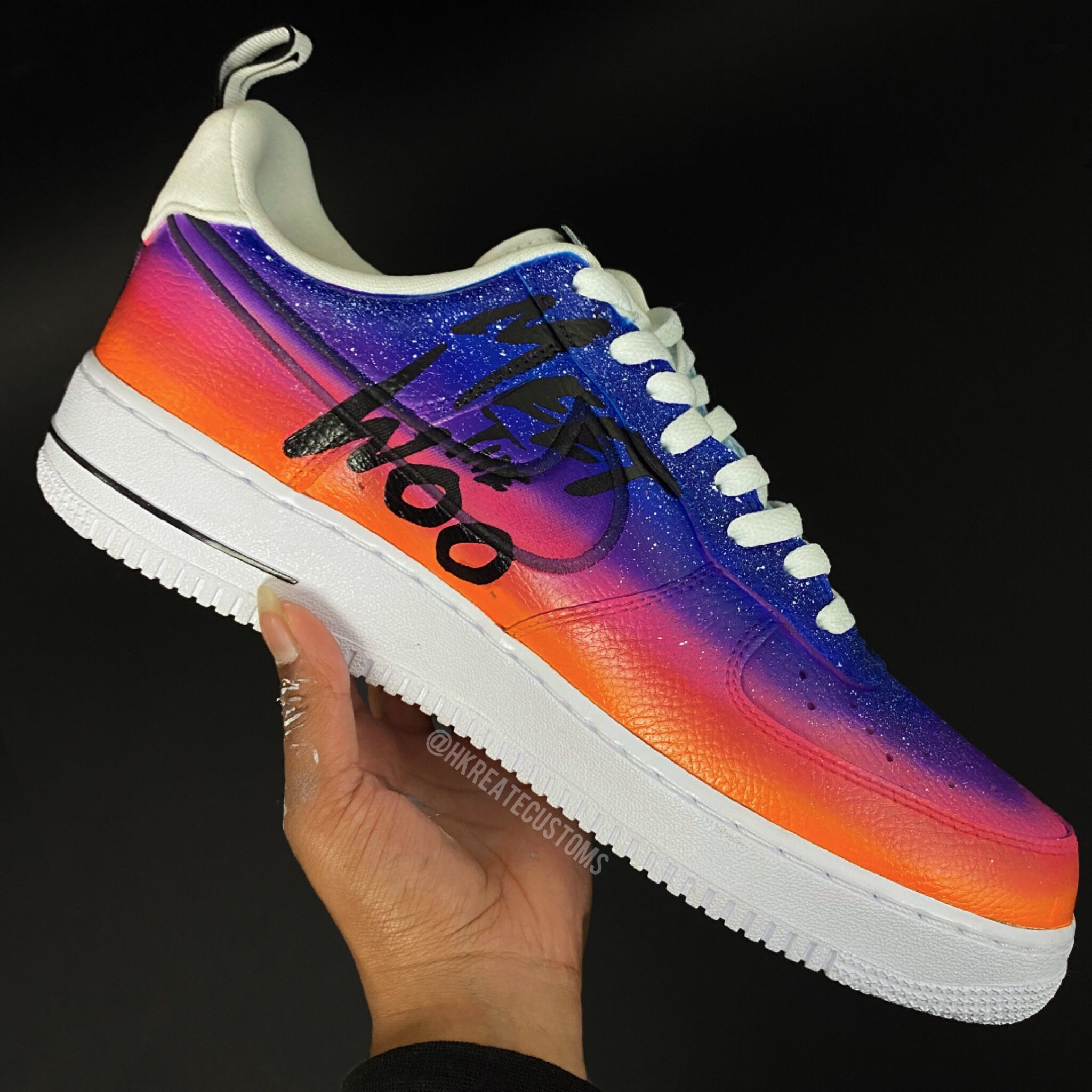 Customised Pop Smoke Air Force 1 Pop Smoke Gradient Airforce 1 Etsy