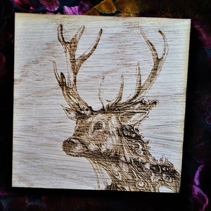 Engraved Coasters- Stag (Set of Four)