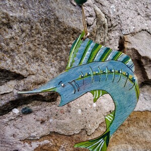 Sword Fish wooden decoration