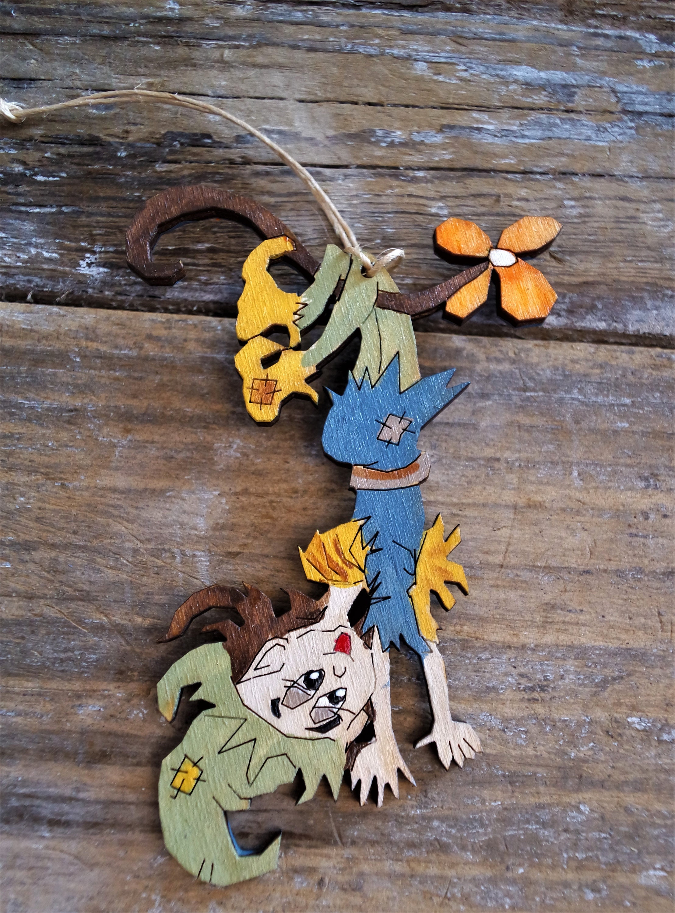 Hanging Pixie Wooden Decoration - Etsy