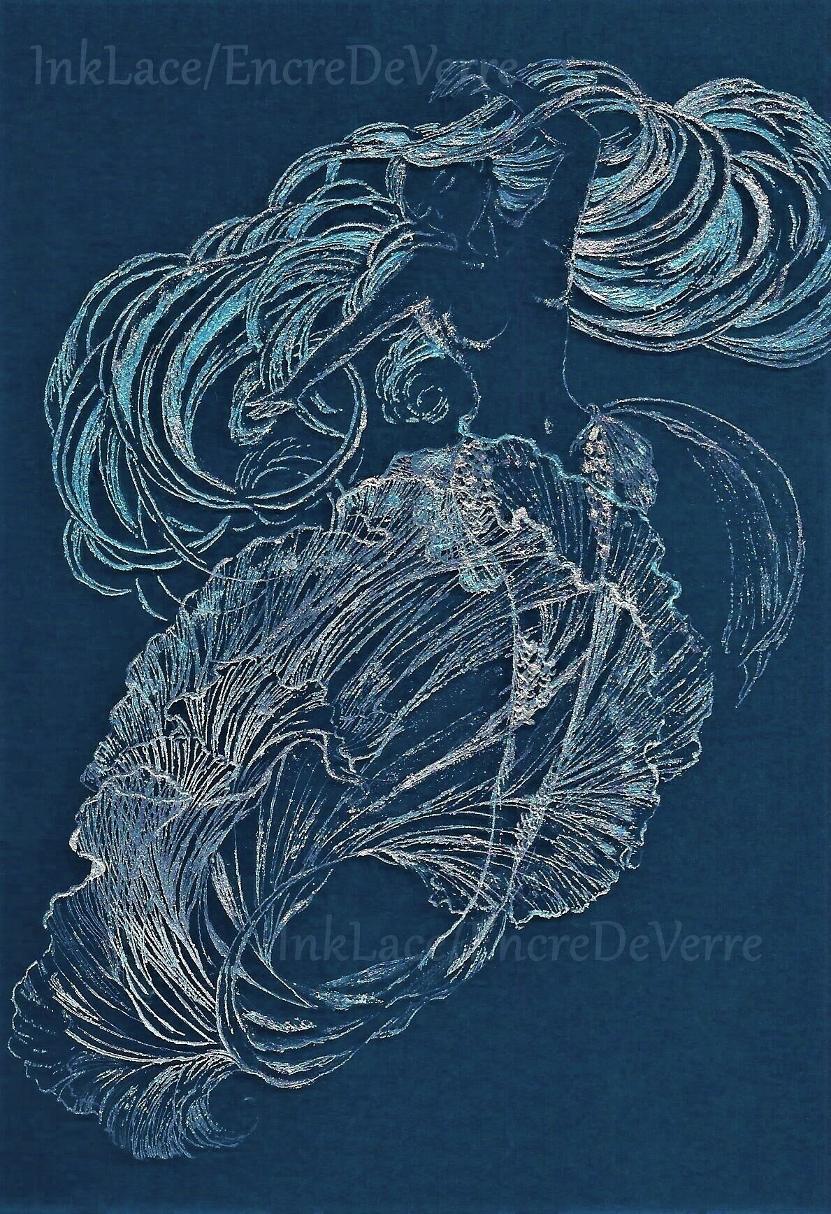 Illustration Tirée de La Gravure Réalisée en Guidance - La Vague -