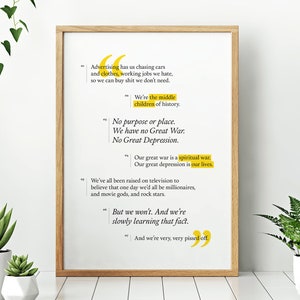 Tyler Durden Let The Chips Fall Where They May Movie Quote Etsy France