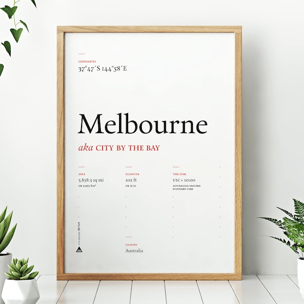 Melbourne Poster Etsy