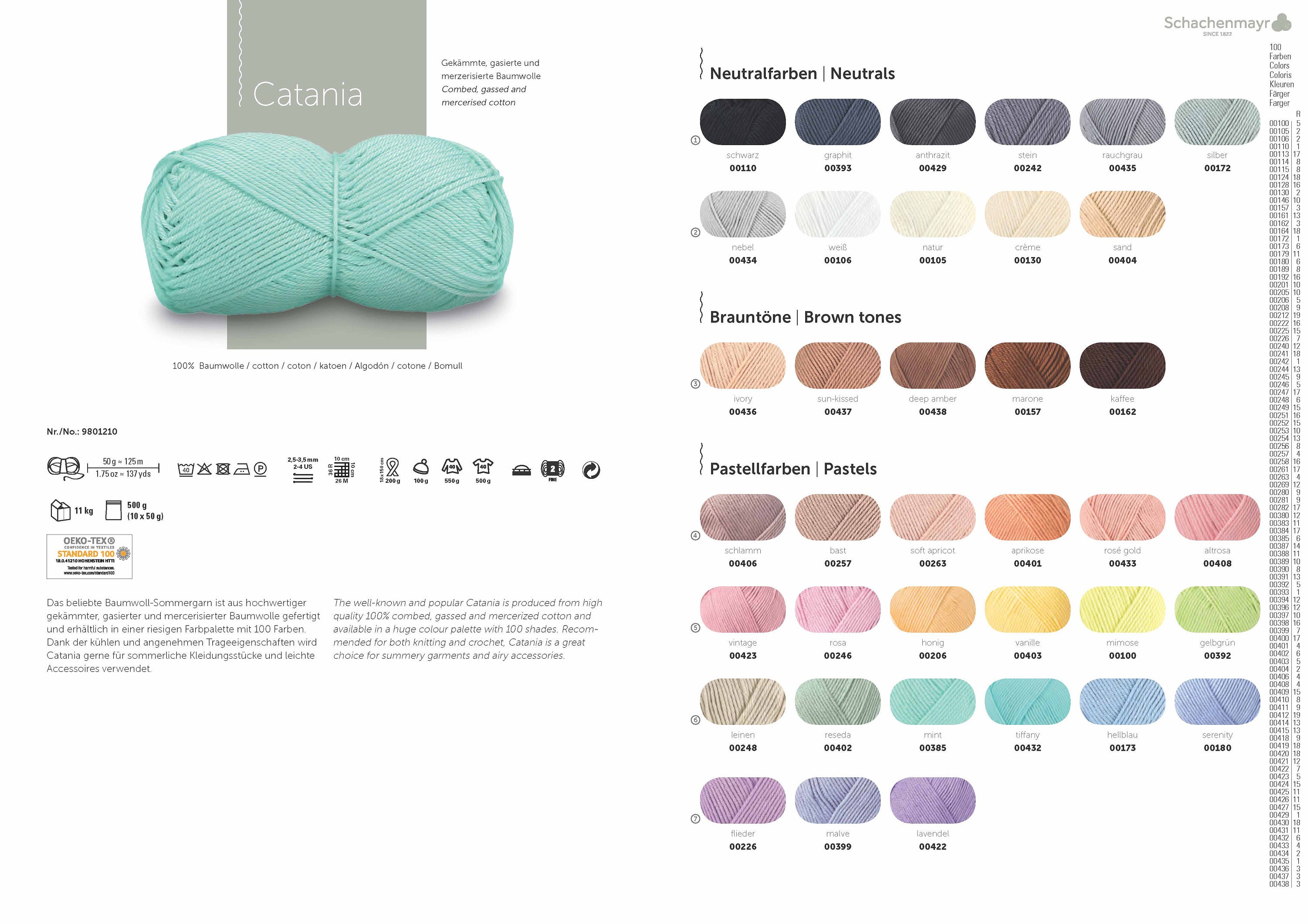 Catania Cotton Yarn Catania Originals Mercerized 100% - Etsy UK