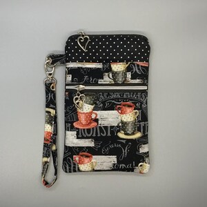 iPhone 16 Pro iPhone 15 iPhone 14 iPhone 13 Pro iPhone XS Max iPhone 12 iPhone XR cell phone wristlet gift for coffee lovers heart pulls