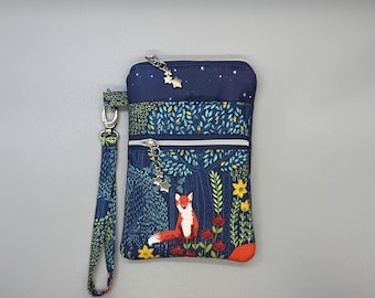 Fox into the woods starry night night sky iPhone 17 iPhone 16 Pro iPhone 15 iPhone 14 iPhone 13 Pro cell phone wristlet