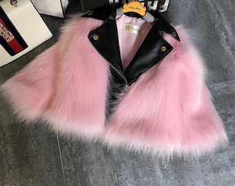 baby girl black fur coat