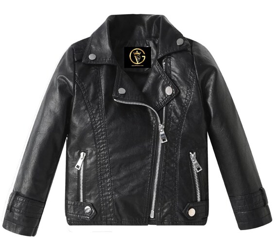 Kids pleather jacket top