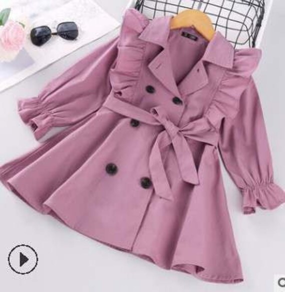 Kids purple hotsell trench coat