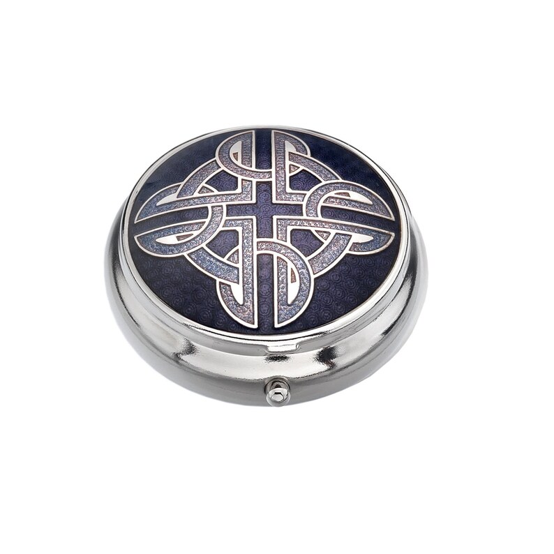 Celtic Knot Cross Design Pill Box- Made by Sea Gems- Jewellery a