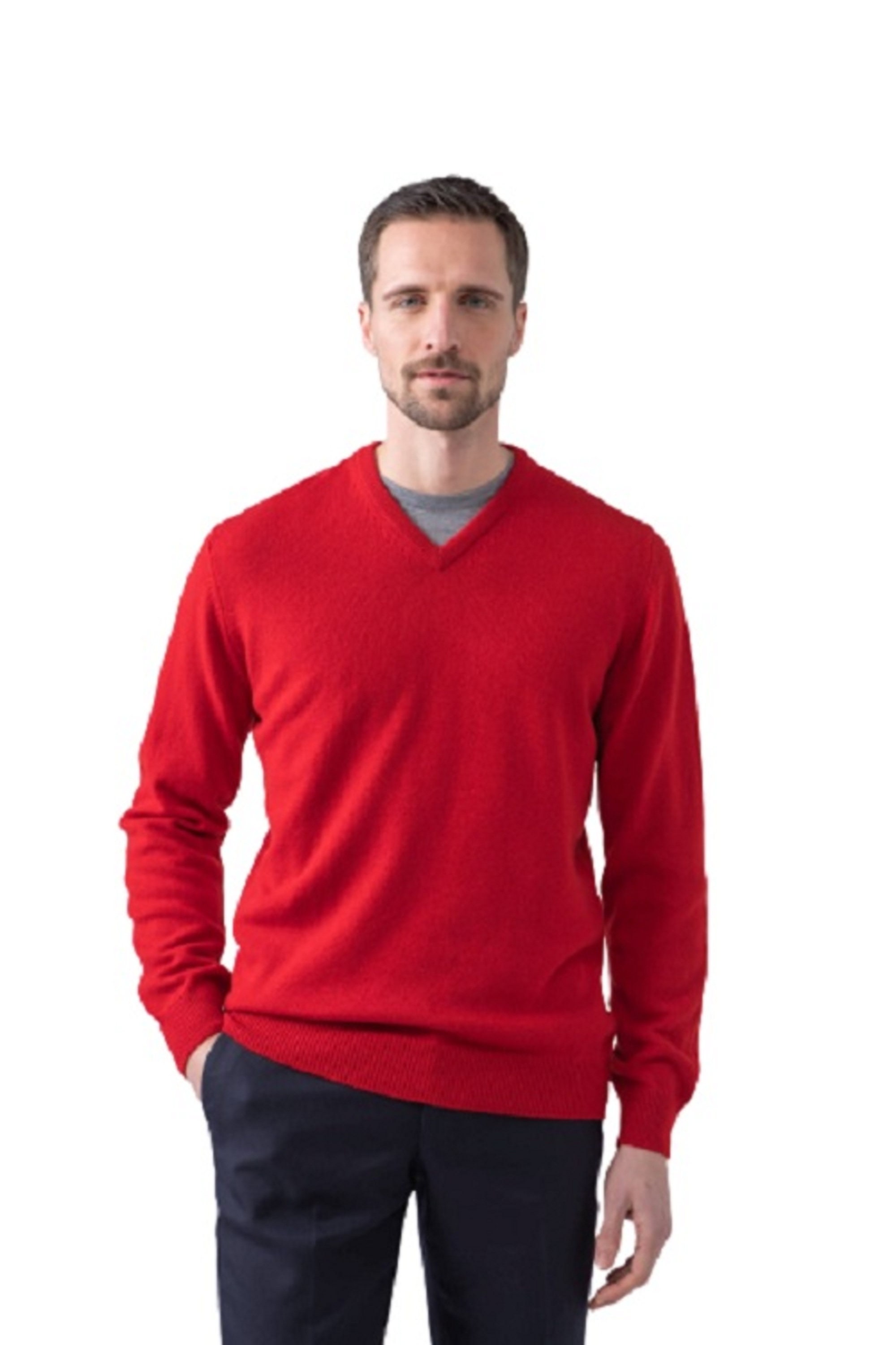 Johnstons de Elgin Classic Mens 100 Cashmere VNeck Jumper Etsy