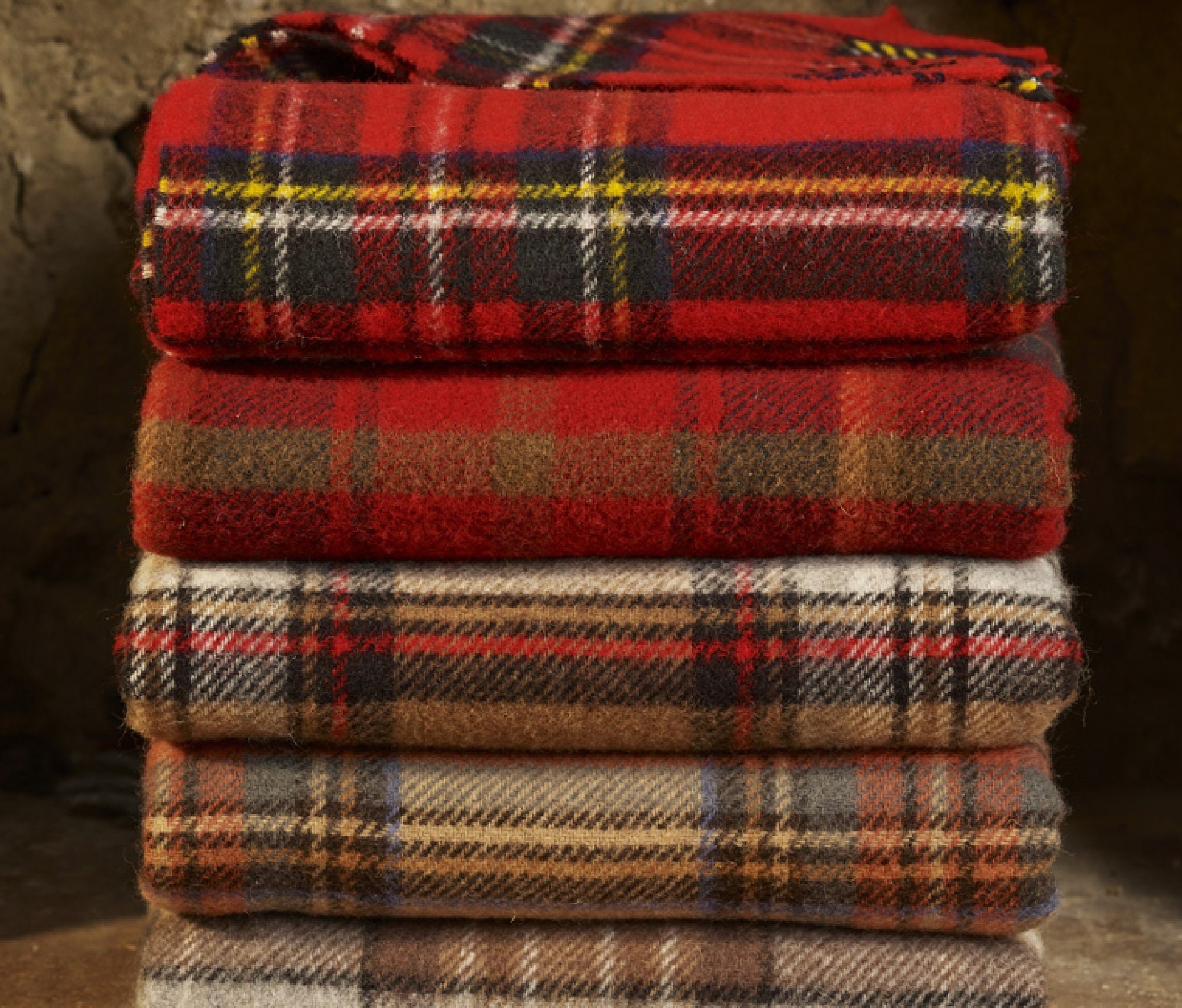 100 Pure Wool Tartan Throw/Blanket Various Tartans. Made in Etsy